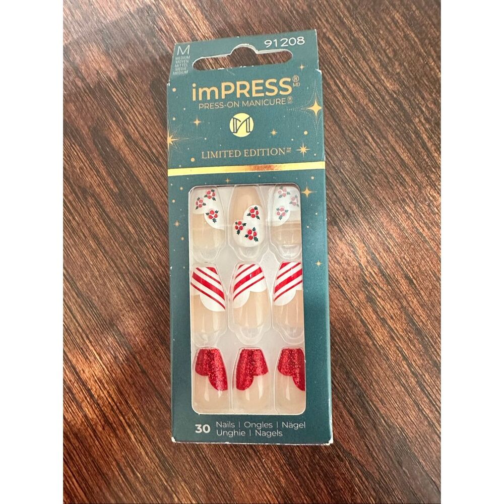 imPRESS Press on Manicure Limited Edition Medium Length Christmas Press on Nails
